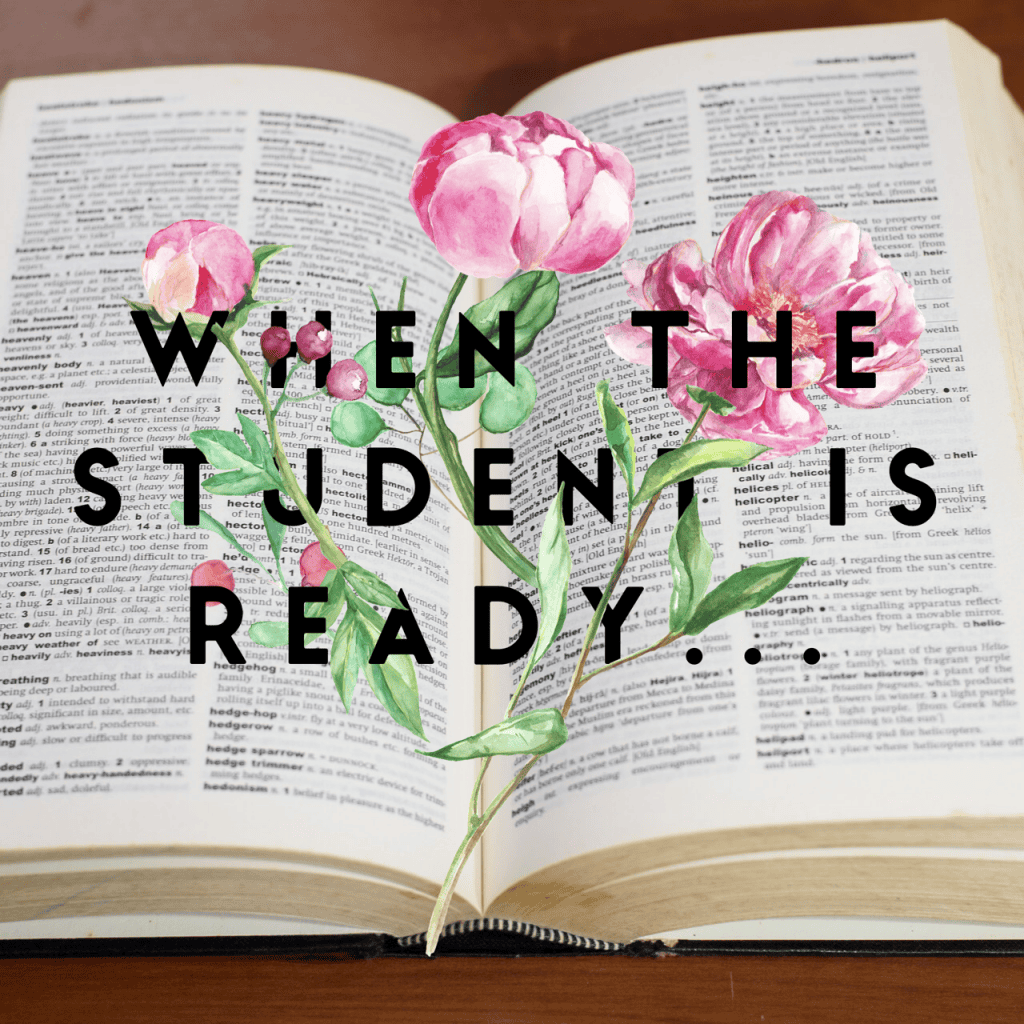 Image of books and flowers - When The Student Is Ready