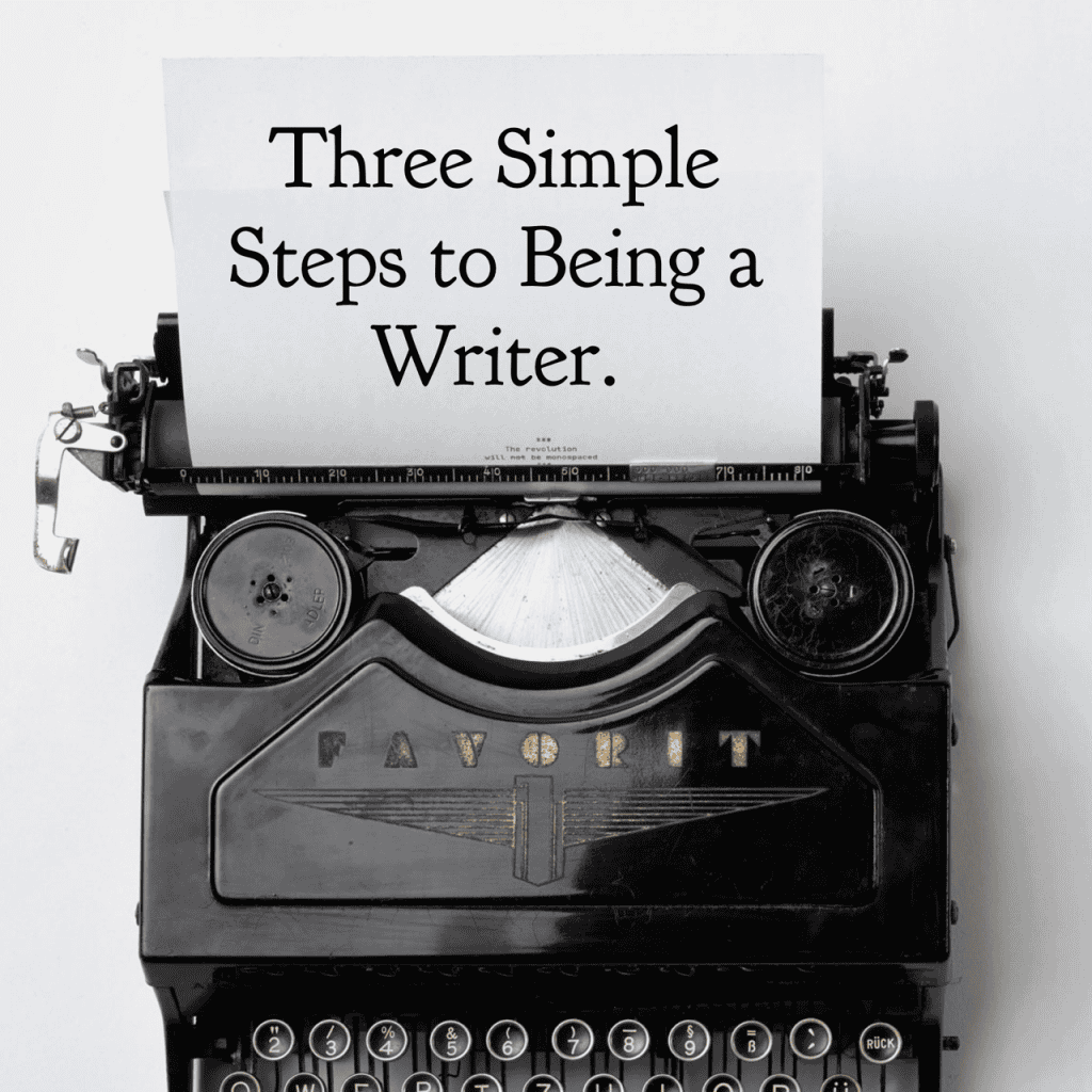 Image of type writer and piece of paper. Concept of 3 writing tips to become a better writer. 