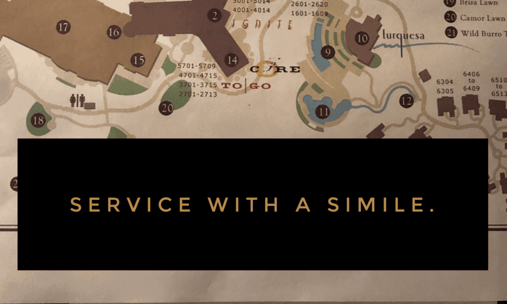 Service with a Simile.